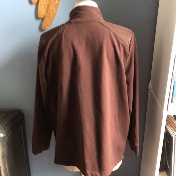 L-RL Ralph Lauren Active, dark brown zip up cotton lightweight jacket size XL - Picture 4 of 13